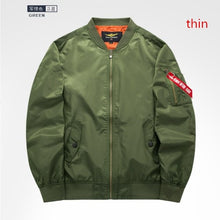 Load image into Gallery viewer, 2019 High quality Ma1 Thick and thin Army Green Military motorcycle Ma-1 aviator pilot Air men bomber jacket