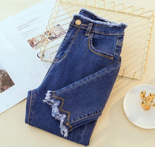 Load image into Gallery viewer, Skinny stretch jeans for women, black denim pants, 2019 spring and autumn small feet pencil pants