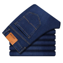 Load image into Gallery viewer, Brand 2019 New Men&#39;s Fashion Jeans Business Casual Stretch Slim Jeans Classic Trousers Denim Pants Male Black Blue