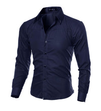 Load image into Gallery viewer, 2019 Fashion Men Luxury Casual Formal Shirt Wedding Party Decent Long Sleeve Slim Fit Tops Business Office Work Outwear Shirts