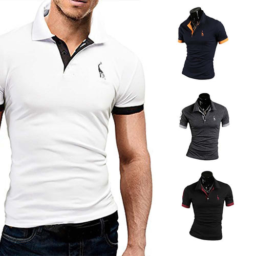 Summer Paul men's short-sleeved casual style fashion short-sleeved top popular fashion polo Solid Color shirt