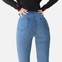 Load image into Gallery viewer, 2019 Autumn and Winter European And American Style Slim Thin Hip High Waist Tight Jeans Women&#39;s Trousers High Elastic Feet Pants