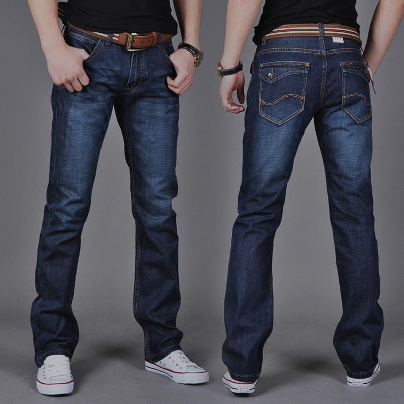 Men's Jeans Spring and Summer Skinny Jeans Straight Casual Slim Jeans Business Casual Elastic