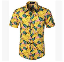 Load image into Gallery viewer, 5 Style men&#39;s Hawaiian Beach Shirt Floral Fruit Print Shirts Tops Casual Short Sleeve Summer Holiday Vacation Fashion Plus size