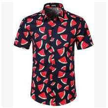 Load image into Gallery viewer, 5 Style men&#39;s Hawaiian Beach Shirt Floral Fruit Print Shirts Tops Casual Short Sleeve Summer Holiday Vacation Fashion Plus size