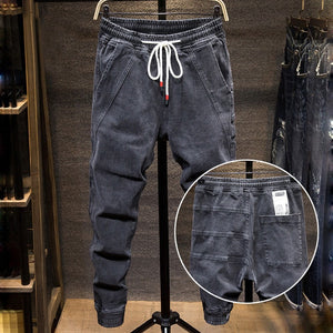 Hip Hop Streetwear Harem Jeans Pants Men Loose Joggers Denim Casual Sweatpants Korea Ankle length Trousers