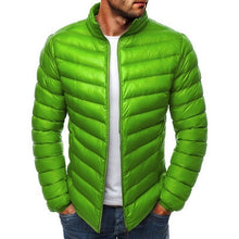 Load image into Gallery viewer, SHUJIN Slim Warm Coats Spring Winter Men&#39;s Lightweight Windproof Packable Warm Jacket Solid Color Jackests Outwear