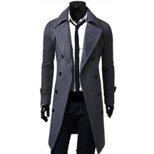 Load image into Gallery viewer, New Spring Autumn Winter Men&#39;s Trench Coat Warm Thicken Jacket Woolen Peacoat Long Overcoat Tops Mens Windbreaker Jackets