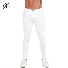 Load image into Gallery viewer, GINGTTO Jeans Men Elastic Waist Skinny Jeans Men 2020 Stretch Ripped Pants Streetwear Mens Denim Jeans Blue