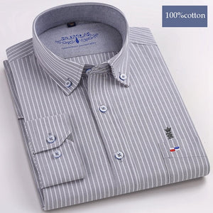 Dudalinas Shirts Men 100% Cotton Oxford Sergio K Men Dress Shirt Casual Long Sleeved Camisa Masculina Social Chemise Homme