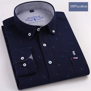 Dudalinas Shirts Men 100% Cotton Oxford Sergio K Men Dress Shirt Casual Long Sleeved Camisa Masculina Social Chemise Homme