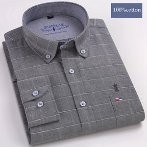 Dudalinas Shirts Men 100% Cotton Oxford Sergio K Men Dress Shirt Casual Long Sleeved Camisa Masculina Social Chemise Homme