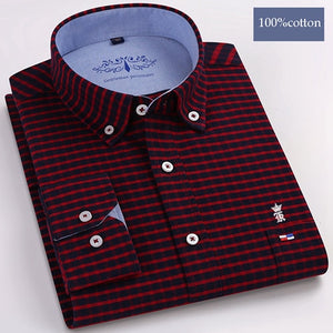 Dudalinas Shirts Men 100% Cotton Oxford Sergio K Men Dress Shirt Casual Long Sleeved Camisa Masculina Social Chemise Homme