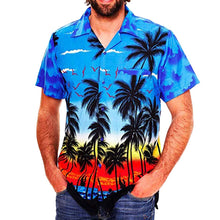 Load image into Gallery viewer, 2019 Fashion Men&#39;s Casual Button Hawaii Print Beach Short Sleeve Quick Dry Top Blouse M-3XL hawaiian shirt streetwear