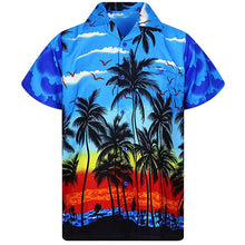 Load image into Gallery viewer, 2019 Fashion Men&#39;s Casual Button Hawaii Print Beach Short Sleeve Quick Dry Top Blouse M-3XL hawaiian shirt streetwear