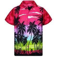 Load image into Gallery viewer, 2019 Fashion Men&#39;s Casual Button Hawaii Print Beach Short Sleeve Quick Dry Top Blouse M-3XL hawaiian shirt streetwear